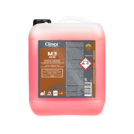 Кислотний засіб для миття підлоги та санітарних приміщень Clinex M3Acid 5л