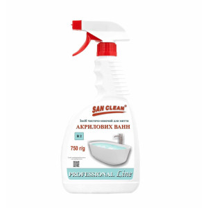 Засіб чистяче-миючий для миття акрилових ванн "PROFESSIONAL Line" SAN-CLEAN 750г