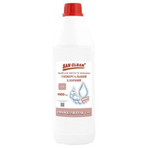 Засіб для миття та чищення універсальний хлорний "PROFESSIONAL Line" SAN-CLEAN 1,1кг