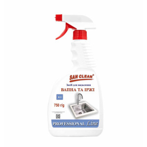 Засіб для видалення вапняного нальоту та іржі "PROFESSIONAL Line" SAN-CLEAN 750г