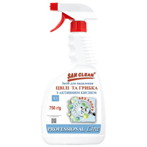 Засіб для видалення цвілі та грибка бех хлору "PROFESSIONAL Line" SAN-CLEAN, 750 г.