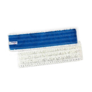 Моп мікрофібра RAPIDO 30x10см, білий, з блакитною основою velcro