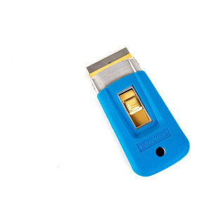 Кишеньковий скребок (4см, бірюзовий) із силіконовим чохлом Moerman Pocket scrape